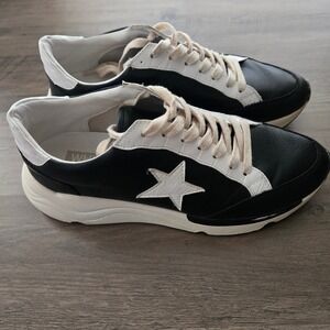 White Raven Star Sneakers Black and White Fashion Sneakers Womens